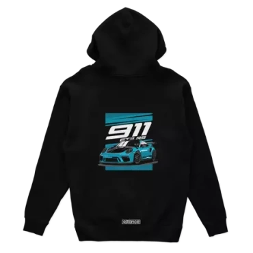 Czarna bluza z kapturem Porsche 911 GT3 RS