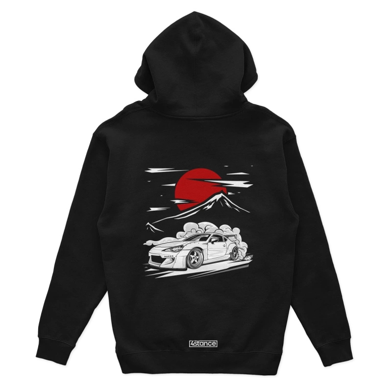 Czarna bluza z kapturem TOYOTA GT86 Downhill