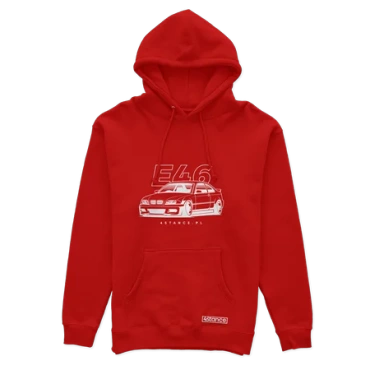 BMW E46 red front hoodie