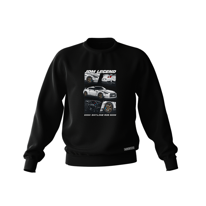 Black NISSAN SKYLINE R35 MANGA sweatshirt