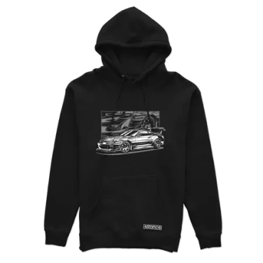 Czarna bluza z kapturem Toyota Supra mk4 B/W