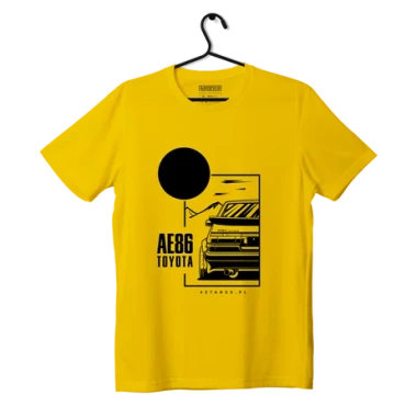 T-shirt koszulka Toyota AE86 żółta