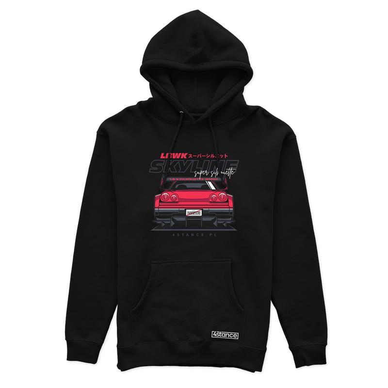 Black hooded sweatshirt NISSAN Skyline R34 LWBK