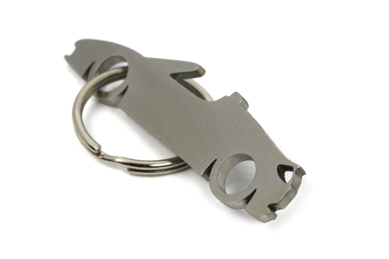Stainless steel 2008 Tesla Roadster key ring