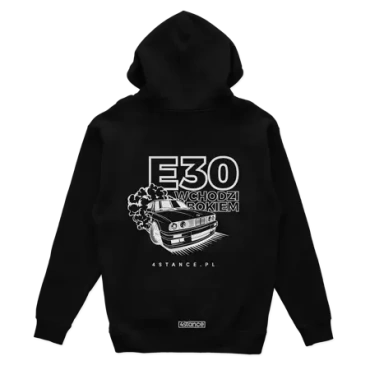Bluza z kapturem BMW E30 Wchodzi bokiem czarna