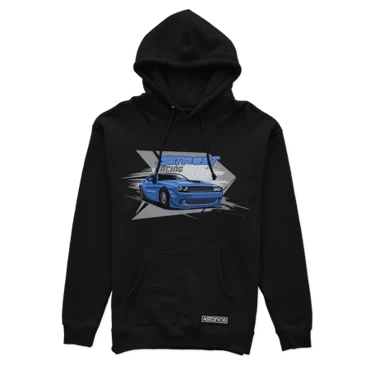 Czarna bluza z kapturem DODGE CHALLENGER Street