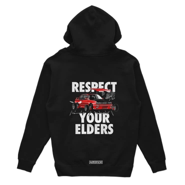 Czarna bluza z kapturem BMW E30 RESPECT YOUR ELDERS
