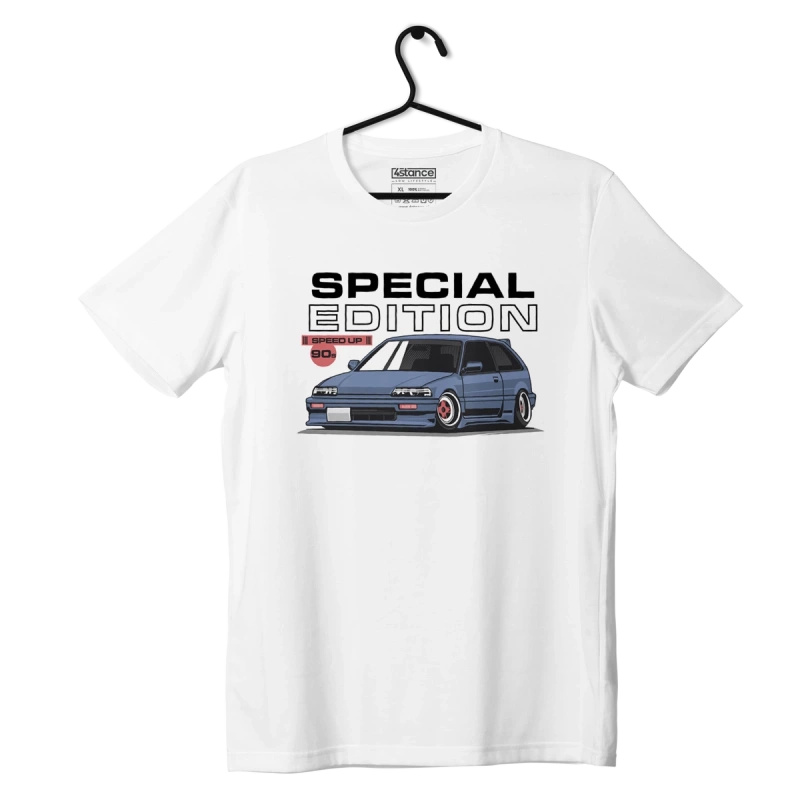 Weißes T-Shirt HONDA CIVIC IV SPECIAL 90er Jahre
