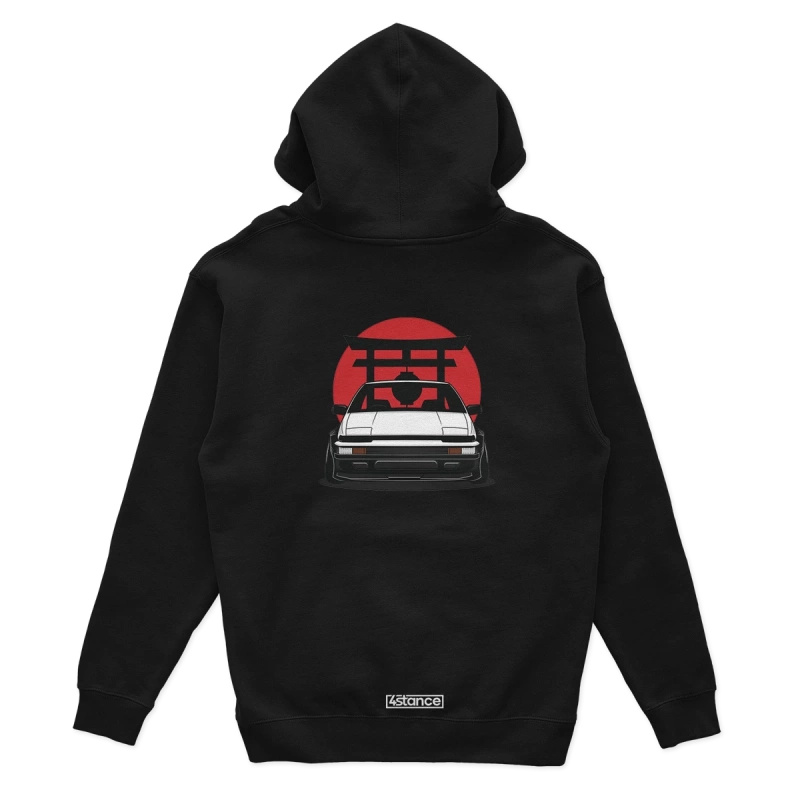 Black hooded sweatshirt TOYOTA AE86 TORI