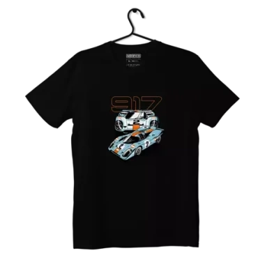 Czarny T-shirt koszulka Porsche 917