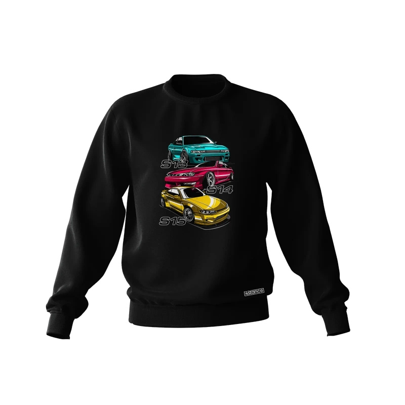 Black sweatshirt Nissan Silvia S13 S14 S15