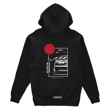 Czarna bluza z kapturem HONDA CRX DEL SOL JDM