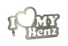 Stainless steel key ring I love my Benz
