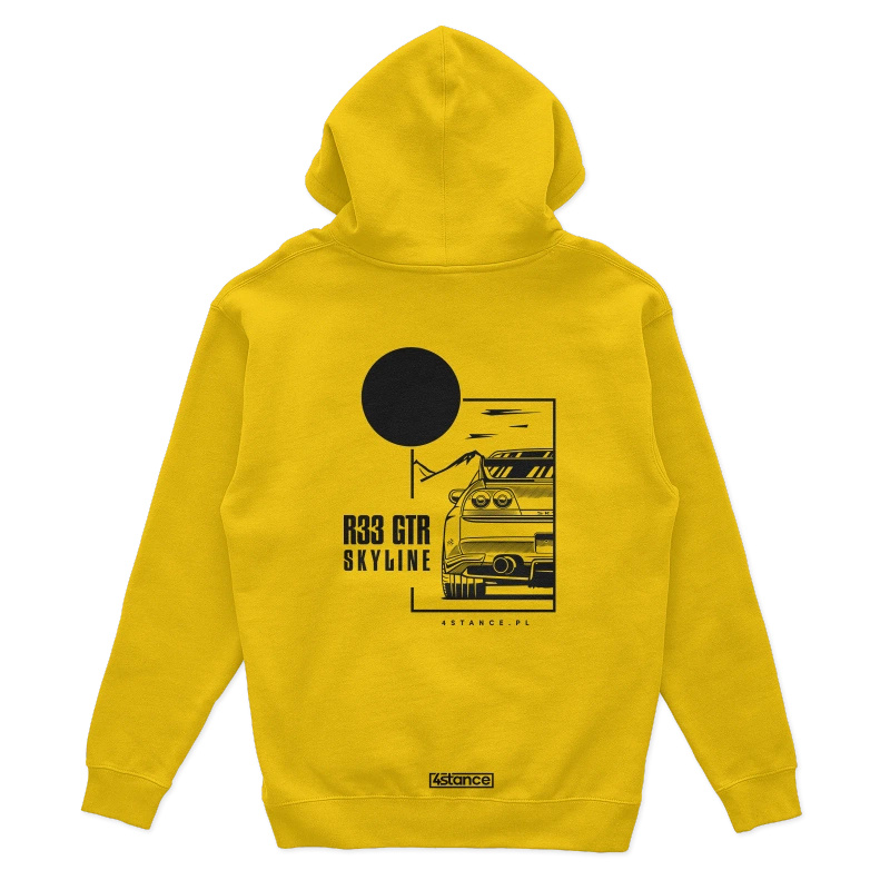 Nissan Skyline 33 GTR hoodie yellow