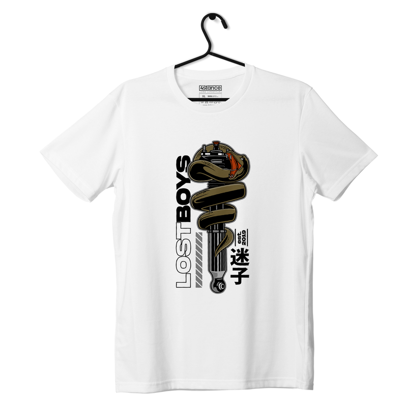 White T-shirt by SNAKE COILOVER