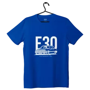 T-shirt koszulka BMW E30 Classic niebieska