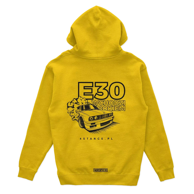Bluza kangurka BMW E30 Wchodzi bokiem drift żółta