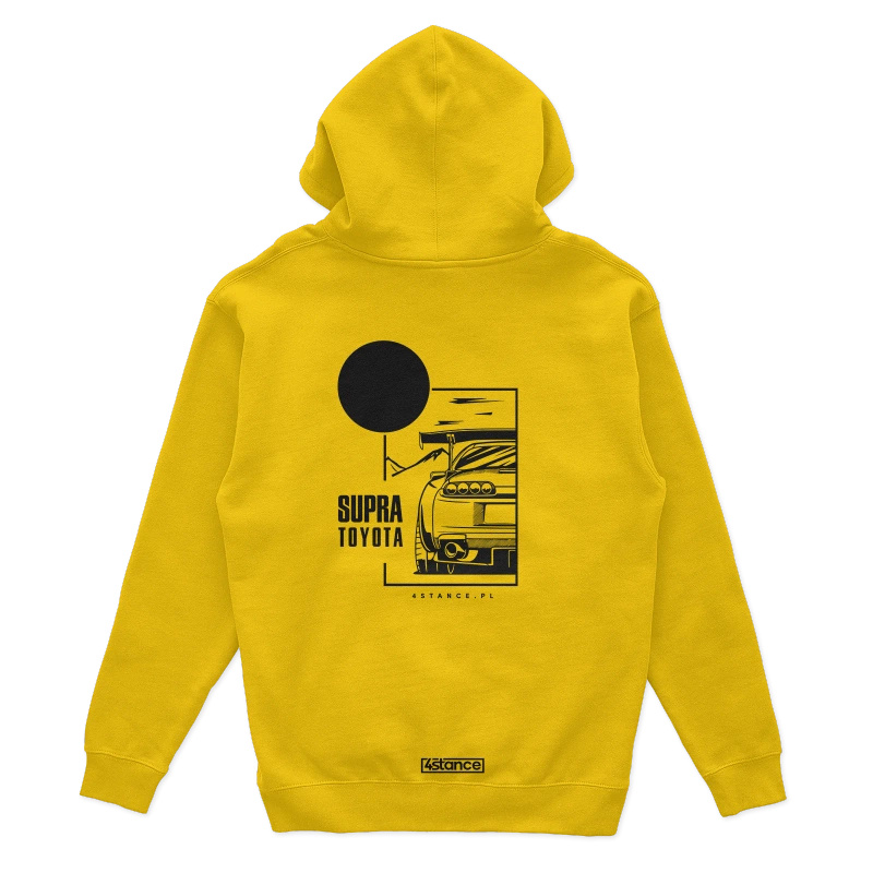 Toyota Supra yellow hooded sweatshirt