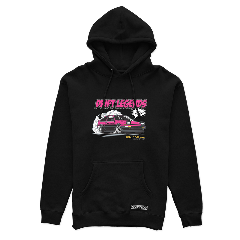 Czarna bluza z kapturem TOYOTA AE86 PINK
