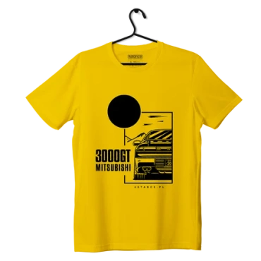 T-shirt koszulka Mitsubishi 3000GT żółta