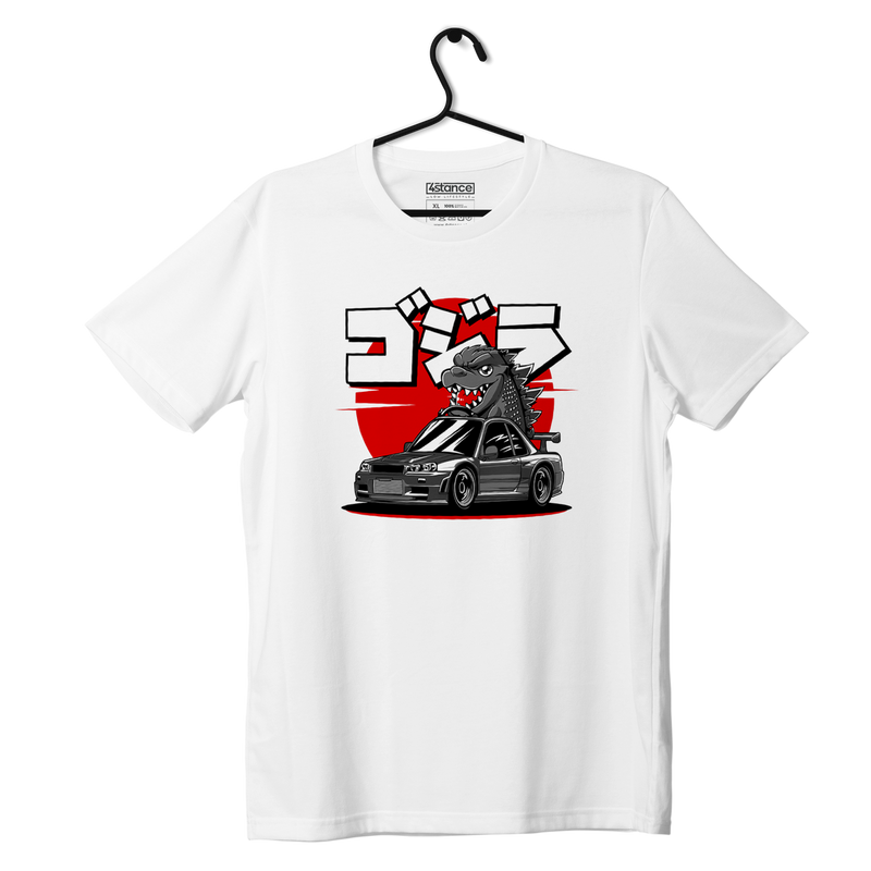 Biały T-shirt koszulka Nissan BABY GTR R34 