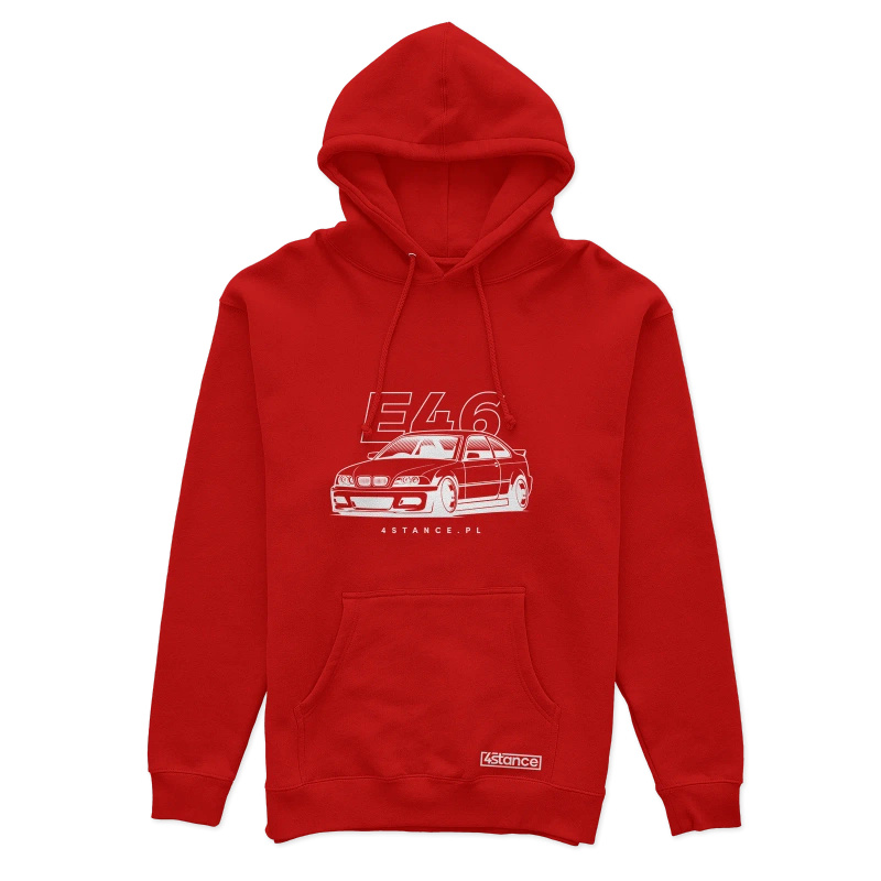 BMW E46 red front hoodie