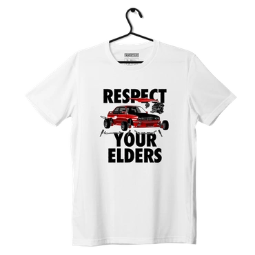 Biele tričko RESPECT YOUR ELDERS