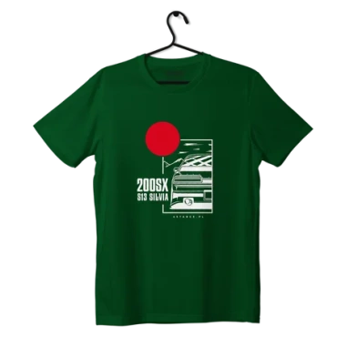 T-shirt koszulka Nissan 200SX S13 JDM zielona