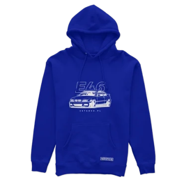 Bluza z kapturem przód BMW E46 niebieska