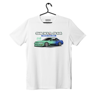 Weißes T-Shirt NISSAN SILVIA S14 FALKEN