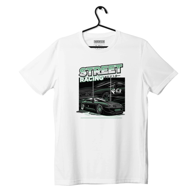 Biele tričko Toyota Supra Mk4 STREET RACING