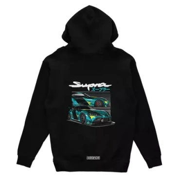 Czarna bluza z kapturem Toyota Supra mk5 A90