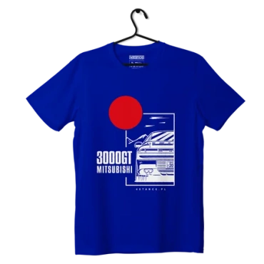 T-shirt koszulka Mitsubishi 3000GT niebieska