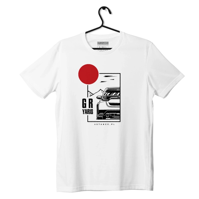Biały T-shirt TOYOTA YARIS GR JDM