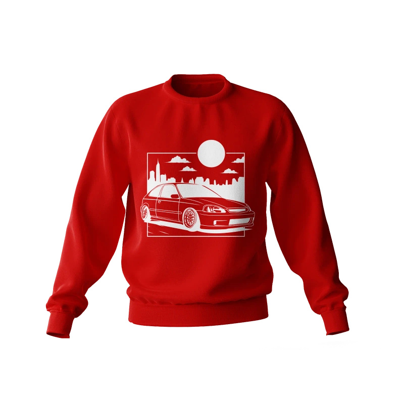 Honda Civic VI sweatshirt red