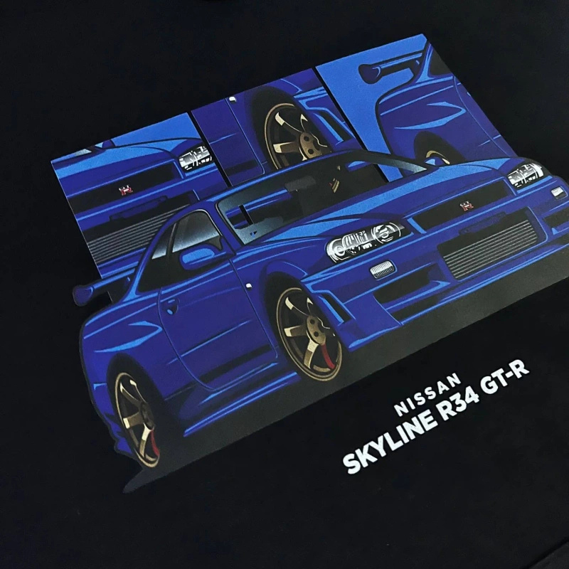 Čierna mikina NISSAN SKYLINE R34