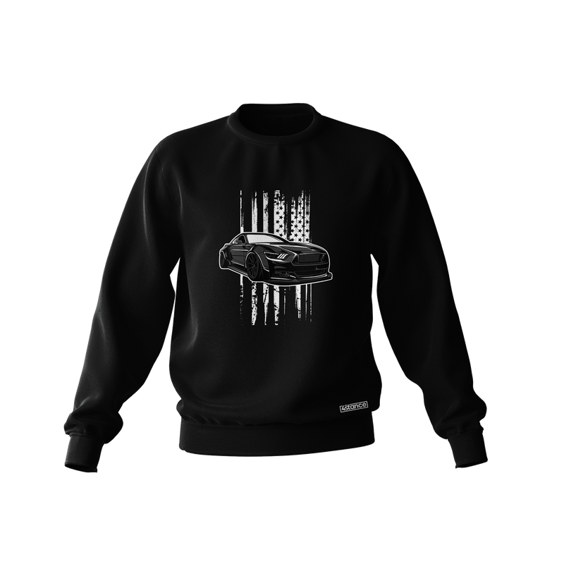 Black FORD Mustang American Flag sweatshirt