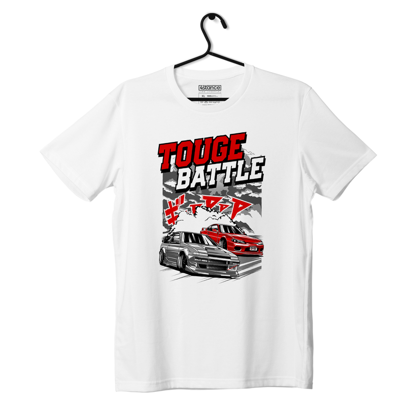 Weißes T-Shirt TOUGE BATLLE