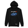 Černá mikina s kapucí NISSAN Skyline R34 Nismo