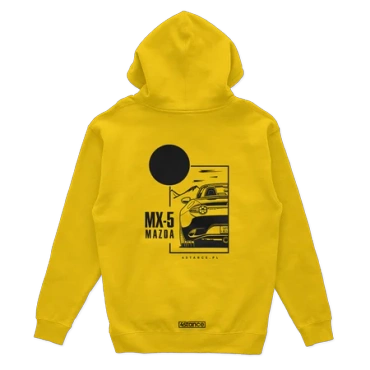 Bluza z kapturem Mazda MX-5 żółta