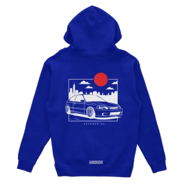 Bluza z kapturem Honda Civic VI JDM niebieska