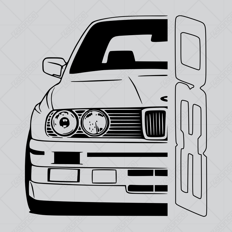 Tričko přední BMW E30 červené