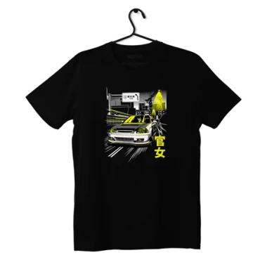 Black T-shirt Honda Civic EG6 Kanjo