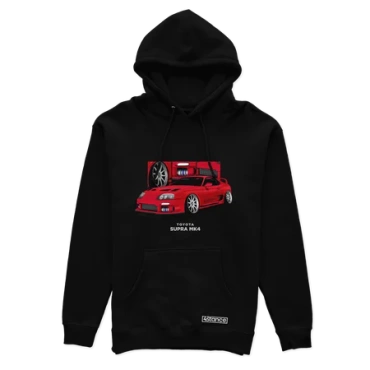 Czarna bluza z kapturem TOYOTA SUPRA MK4