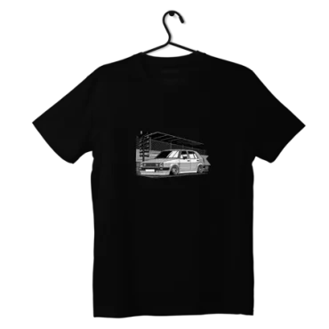 Czarny T-shirt koszulka VW Golf mk2