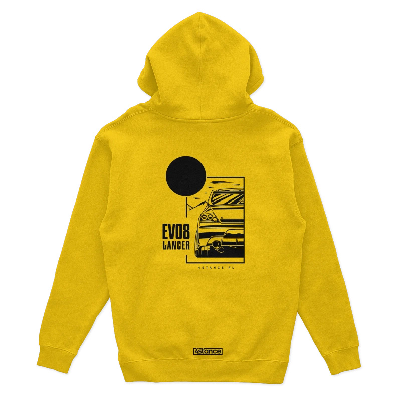 Mitsubishi Lancer EVO 8 hoodie yellow