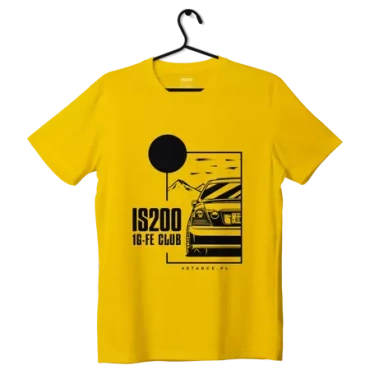 T-shirt koszulka Lexus IS IS200 JDM żółta