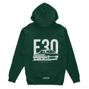 Bluza z kapturem BMW E30 Classic butelkowa zieleń