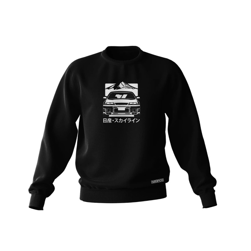 Schwarzes NISSAN R33 JAPAN Sweatshirt