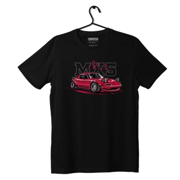 Czarny T-shirt koszulka MAZDA MIATA MX5